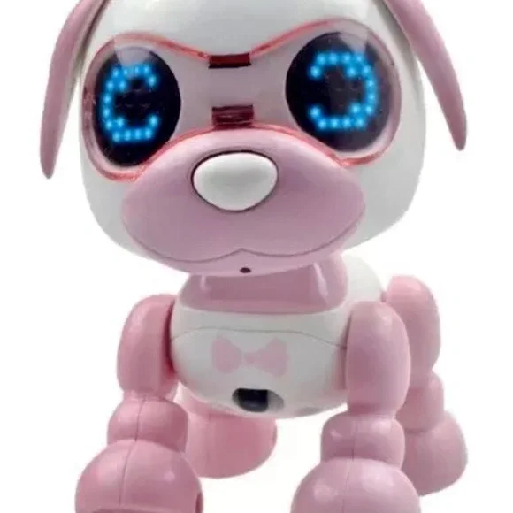 Light Pink Robot Pup Smart-LED-Sings-Speaks-Lights Up-Barks-Shakes-NEW - Picture 1 of 11